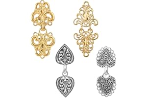 MOZEAT LENS 4 pezzi clip per vestiti, cardigan clip spilla scollatura, clip cardigan, chiusura a clip, maglione in metallo, sciarpa, cardigan, clip, mantello, sciarpa, aghi per donna e ragazza, 3cm, Metallo