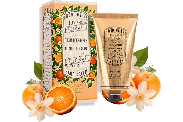 Panier des Sens - Crème Mains pour Peau Sèche Fleur d’Oranger - Creme Mains Hydratante – Avec Huile d’Olive et d'Amande - Soin des Mains Fabriqué en France - 96% d'Ingrédients Naturels - 75 ml