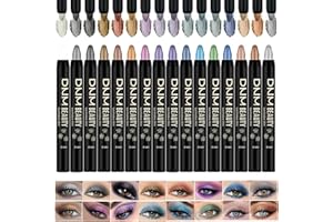 CHSEEO Fard a Paupiere Stick, 16 Couleurs Crayons Fards à Paupières, Fard a Paupiere Creme Crayon à Paupières, Hautement Pigmenté Étanche Longue Durée Séchage Rapide, Mat Fard à Paupières en Stick