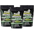 Organic Essentials Indigo Powder, 250g Natural Indigo Leaves Powder for Hair Black, Natural Hair & Beard Dye, Pure and Chemical-Free (Pack of 3)