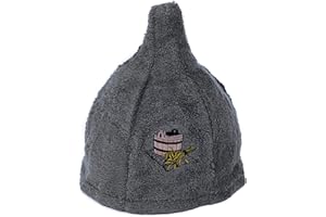 Ger3as 6 Couleurs Bonnet de Sauna, Hat de Laine avec Broderie pour Homme et Femme, Casquette de Bien-être