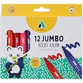 Adel Jumbo Ke&ccedil;eli Kalem, 12 renk
