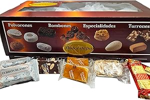 GENÉRICO Turron en Porciones Surtidos - Calidad Extra - 3 Kilos - Especialidades: Duro - Blando/Jijona - Chcolate y Almendra - Yema - Chocolate Crujiente - Turrones Mini - DulceEstepa