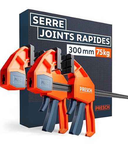Presch Serre-Joint Angle 4 Pcs - Presse Angle 90° Jusqu'à 26mm, Force 25kg, Fibre De Verre