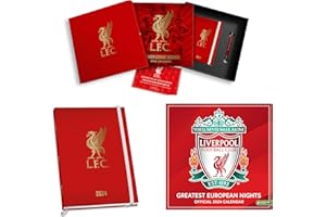 Liverpool Musical Gift Set | 2024 Calendar | 2024 Diary | Liverpool Pen | Liverpool Merchandise | Liverpool FC Gift | Official Product: Including Large Square Calendar, A5 Size Diary and Pen