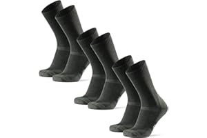 DANISH ENDURANCE Chaussettes de Randonnée en Laine Mérinos Anti-ampoules, Unisexe, Lot de 3 - Chaussettes de Trekking pour Hommes & Femmes