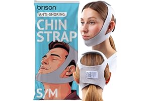 Brison Anti Snoring Chin Strap - Adjustable Snore Stopping Device Face Mask Bandage Keeping Mouth Closed - Mouth Nasal Breathing Women Men S/M
