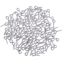 UNICRAFTALE 300 Stück Edelstahl Ösenschrauben 8x4mm - Mini Augenstifte Für Schmuckherstellung - Mit 2mm Loch