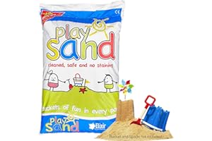 Elixir Gardens Playground Surface Sand 25kg Bag | 1-40 Bag Quantities Available | Non Toxic, Natural Washed and Graded | Sandpit/Playpit for Kids | x 1 Bag