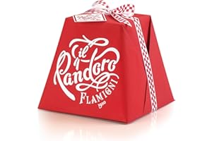 FLAMIGNI, Pandoro Artesanal Clásico, Receta Tradicional Italiana, Pandoro Suave y Dulce Sin Caramelos y Pasas, Envase Envuelto a Mano, 1 kg