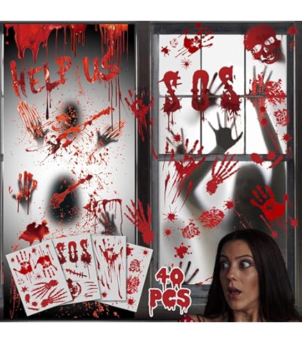 XONOR Halloween Fake Bloody Body Parts - 6 Piece Severed Hands & Organs For Haunted House Decor