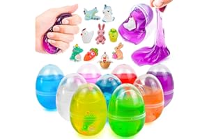 JOYIN 9 pezzi di kit di cristallo slime con figure in resina per bambini per la festa di Pasqua Bomboniere per bambini per il ripieno della colazione di Pasqua