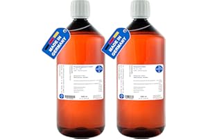 HERRLAN® Glycerin 99,5% + Propylenglykol 99,5% Set – 2 x 1000 ml Kosmetik-Rohstoffe in Pharmaqualität - Vegan, pflanzlich & Made in Germany
