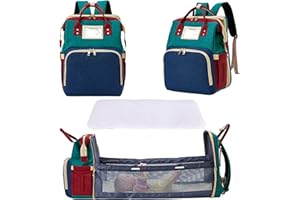 AZOOKEN Baby Changing Bag Backpack,Multifunction Baby Bags Mummy Shoulder Bag for Travel Shopping Camping with Bed Unisex for Moms & Dads