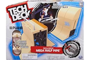 Tech Deck, Mini Skate Finger Skate Mega Rampa Half Pipe X-Connect, Set di Rampe Personalizzabile con Mini Skate, Giocattolo per Bambini e Bambine da 6 Anni in su