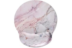 AILRINNI Tapis de Souris Ergonomique - Tapis de Souris Gamer avec Repose Poignet en Gel, Confort avec Repose-Poignet Gaming Mouse Pad pour Ordinateur et Ordinateur Portable - Marbre