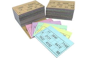 CARTALOTO-96 Cartons de Loto Rigides, Format Standard, Epaisseur 1.5mm, GTRI96, Multicouleur