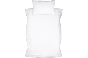 Amilian Ropa de Cama Infantil de 2 Piezas, 100% algodón, Ropa de Cama para bebé, Funda nórdica de 100 x 135 cm, Funda de Almohada de 40 x 60cm, con Cierre de Hotel, Modello: Pallucci di Grigio