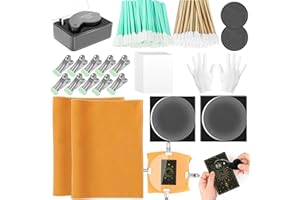 Windspeed 221P Karten-Reinigungsset für Sport-Sammelkarten, Grading Kit für Grading Politur, enthält 2 Stück 15,2 cm transparente Acryl-Runden, 10 Kunststoffklemmen, 2 Shammy-Handtücher und anderes