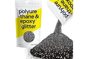 Hemway | Poliuretano e resina epossidica Glitter - CHUNKY - 1/40" 0,025" 0,6 millimetri - Nero / 100g