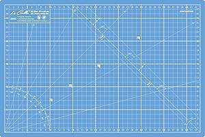 La Canilla Tapis de Découpe Auto-Cicatrisant A3 (45 x 30 cm - 18x12") Self-Healing Cutting Mat Planche Coupe pour Couture Patchwork Modelisme Cutter | Marqué en Centimètres et en Pouces