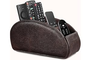 molshine Uchwyt na pilot zdalnego sterowania z 5 przegródkami, skóra PU, organizer biurowy, pudełko do przechowywania, do pilota do telewizora, kontrolerów ogrzewania, odtwarzacza multimedialnego
