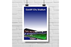 HOME GROUND GroundDesigns Cardiff City FC Football Gift Stadium Wall Art Print CCFC