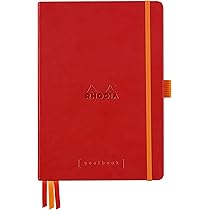 Rhodia Goalbook A5 - Carnet Bullet Journal 240 Pages - Papier Clairefontaine 90g/m² - Coquelicot