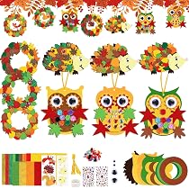 Kit Bricolage Hibou Automne – 92 Pièces – Activité Manuelle Créative Enfant