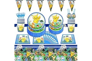 IRONIUM 81 Stück Geburtstag Party Set für 10 Gäste, Deko Geburtstag, Thema Party Set, Party Geschirrset für Kinder Teenager Geburtstag Partydekoration