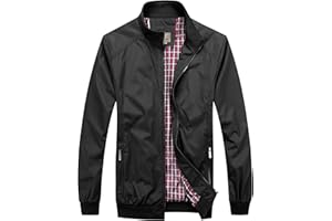 BLU APPAREL Mens Harrington Jackets Bomber jacket men Sports Smart Casual Spring jackets for Men UK Black Navy S M L XL 2XL