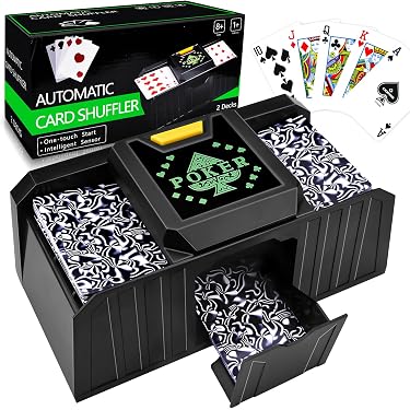 Distributeur De Cartes Poker WIGUROE - Chaussure Blackjack 4 Jeux Transparente