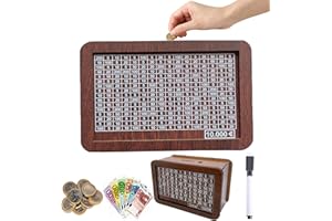 May Huang Hucha de Madera, Hucha con Contador, Hucha para Niños con Objetivo de Ahorro y Números de Tictac para Ayudar a Los Niños a Desarrollar el Hábito de Ahorro (10000€)