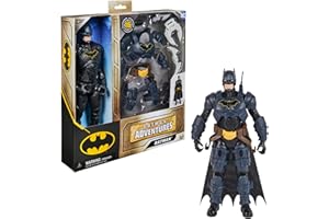 DC COMICS BATMAN ADVENTURES - Pack Figurine Batman 30 Cm + Accessoires Batman Adventures - Figurine Batman Articulée 30 cm - Créez Vos Aventures Et Combats - Figurine Batman - Jouet Enfant 4 Ans Et +