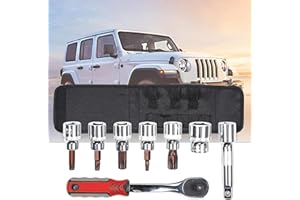 Hoolcar Torx-Werkzeugset für harte Ober- und Türentfernung, Steckschlüssel, Multi-Tool-Koffer für Jeep Wrangler TJ JK JKU JL JLU Sport Sahara Rubicon X
