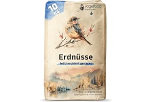 VOGELFOOD WIR SIND GUT ZU VÖGELN Erdnüsse teilblanchiert gehackt 10 kg geviertelt Vogelfutter Igelfutter