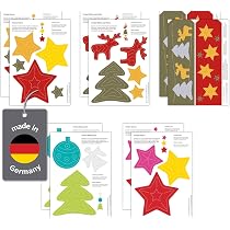 Kit de Poinçonnage de Noël pour Enfants - 6 Motifs avec Aiguille & Feutrine, Travaux Manuels, Décoration, Idée Cadeau Kit de Poinçonnage de Noël pour Enfants - 6 Motifs avec Aiguille & Feutrine, Travaux Manuels, Décoration, Idée Cadeau