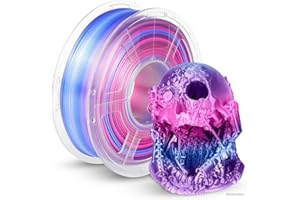 JAYO Silky Rainbow PLA+ filament 1,75 mm, tęczowy #12, szpula 1,1 kg (2,43 lbs), zmieniający się gradient, błyszczący, dokładność pomiaru +/- 0,02 mm, wielokolorowy filament PLA Plus do drukarki 3D