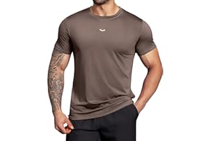 Boyzn Męskie koszulki treningowe UPF 50+ ochrona przed słońcem koszule do biegania sportowe sportowe z krótkim rękawem okrągły dekolt koszulka na siłownię dla mężczyzn