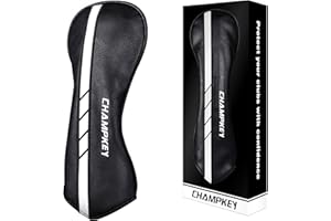 CHAMPKEY Premium Golf Head Covers for Woods & Driver - Advanced Polyurethane Synthetic Leather - Available as Single or Full Set