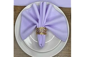 Hope Textiles Lilac 19" x19" (48cm) Fabric NAPKIN (Polyester, not cotton) PACK OF 4