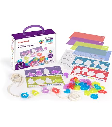 Milageto Set De 24 Bloques De Construcción De Madera Y Acrílico – Formas Y Colores Para Aprender Geometría, Juguete Sensorial Para Niños De 18+ Meses