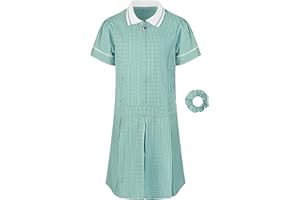 LISTERS SCHOOLWEAR Girl's School Uniform Pleated Gingham Summer Dress + Hair Bobble Age 3 4 5 6 7 8 9 10 11 12 13 14 15 16 17 18 Years