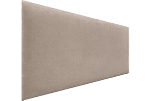 DHOME Cabecero Tapizado Liso de Tela Aqualine Altura 70CM Grosor 4cm y 8cm para Pared Acústicos Cabeceros Cabezal Absorbentes Cama Dormitorio (Tela Beige, 160cm, Grosor 8cm)