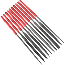 12 Pc Precision Needle File Set – Fine Cut Hardened Steel Mini Files For Metal, Wood, Plastic & Jewelry With Non-Slip Handles