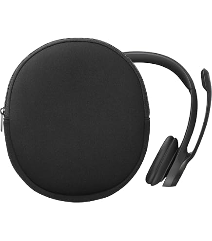 Étui Rigide GeekriaShield Pour Casques Jabra - Protection Maxi Avec Rangement Câble - Noir