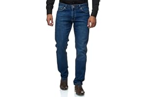 JEEL Herren-Jeans - Regular-Fit Straight-Cut - Stretch - Jeans-Hose Basic Washed