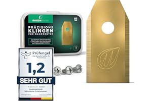 RASENWERK® - Wysokiej jakości noże zamienne do robotów koszących – kompatybilne z Husqvarna, Gardena, Yard Force z innowacyjnymi śrubami – uniwersalne ostrza zapasowe – zestaw noży do robota koszącego