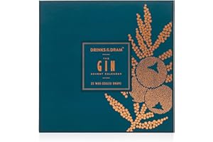 Drinks by the Dram Gin Advent Calendar - 25 x 3cl Wax-Sealed Drams of Handpicked Gin - Adult Advent Calendar 2024 for Men and Women