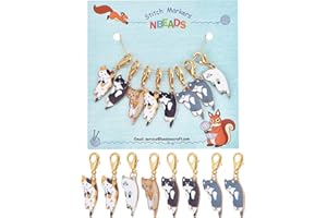 ‎NBEADS nbeads Maschenmarkierer, Email legierung Häkel Stichmarkierer Charms Abnehmbarer Verriegelungsstichmarkierer zum Stricken Weben Nähzubehör Quilten Schmuck